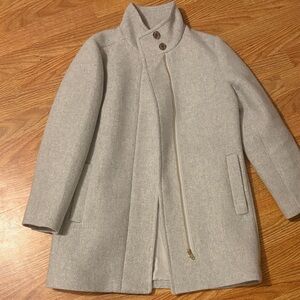 J. Crew Light Gray Trench Coat